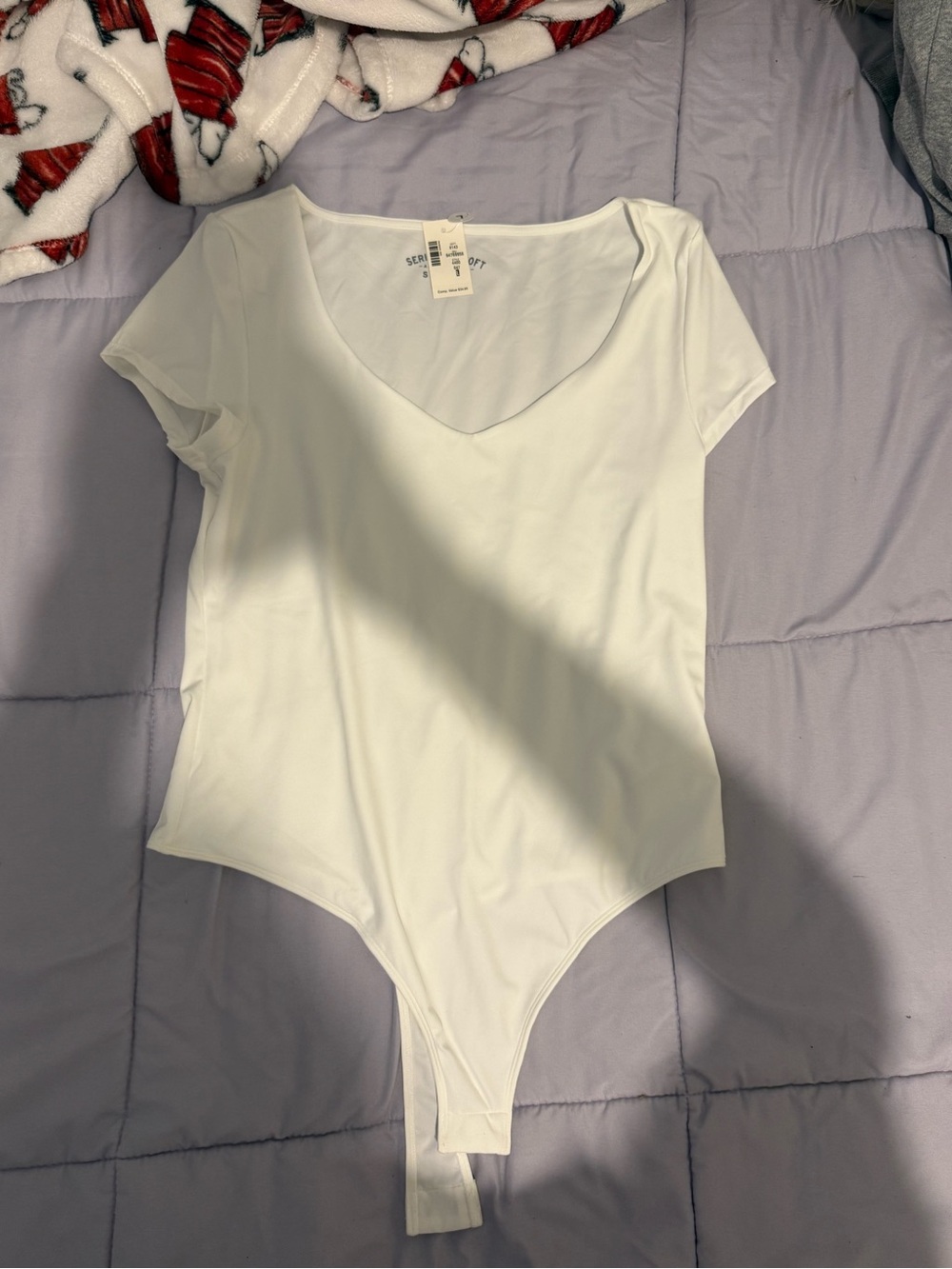 Aero buttery soft white body suit Large